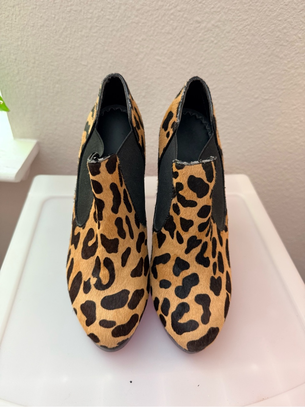 Aldo Leopard Print Hair Textured Boots - Brown & Black